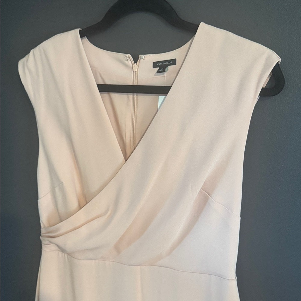 Elegant Pink Faux Wrap Dress by Ann Taylor NWT
