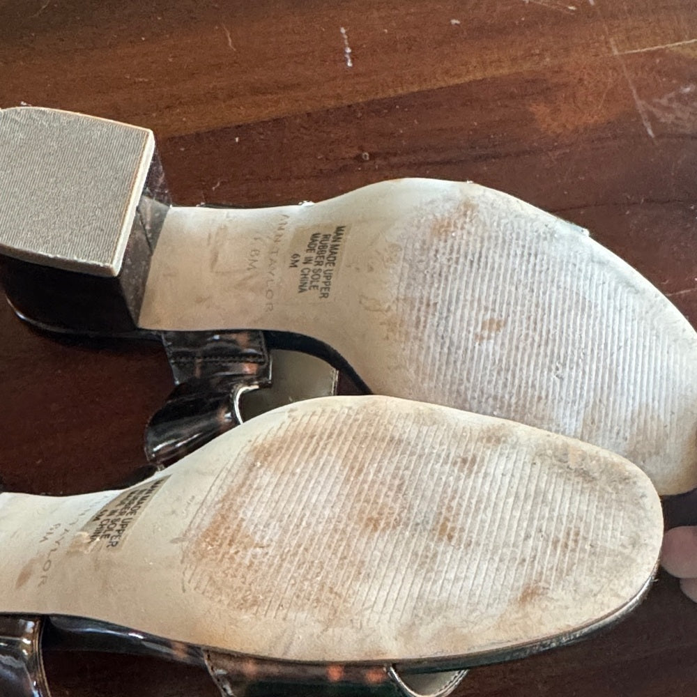 Ann Taylor Tortoiseshell Women's Sandals - Sz 6
