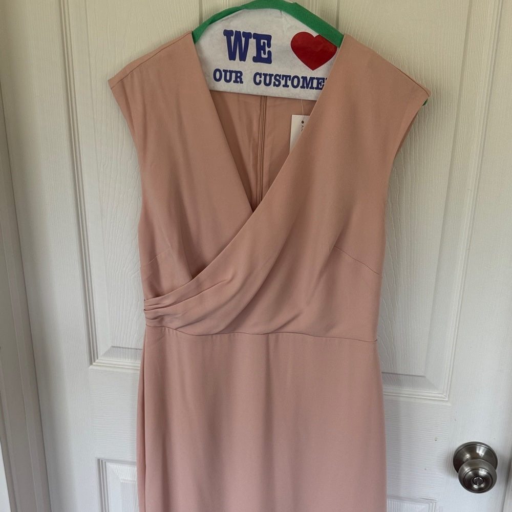 Elegant Pink Faux Wrap Dress by Ann Taylor NWT