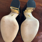 Louise et Cie Black Patent Peep-Toe Heels with Statement style - size 5.5