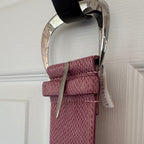 WHBM Pink Textured wide belt with Silver Buckle NWT