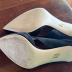 Cushnie et Ochs Black Cutout Slingback Heels - Sz 35