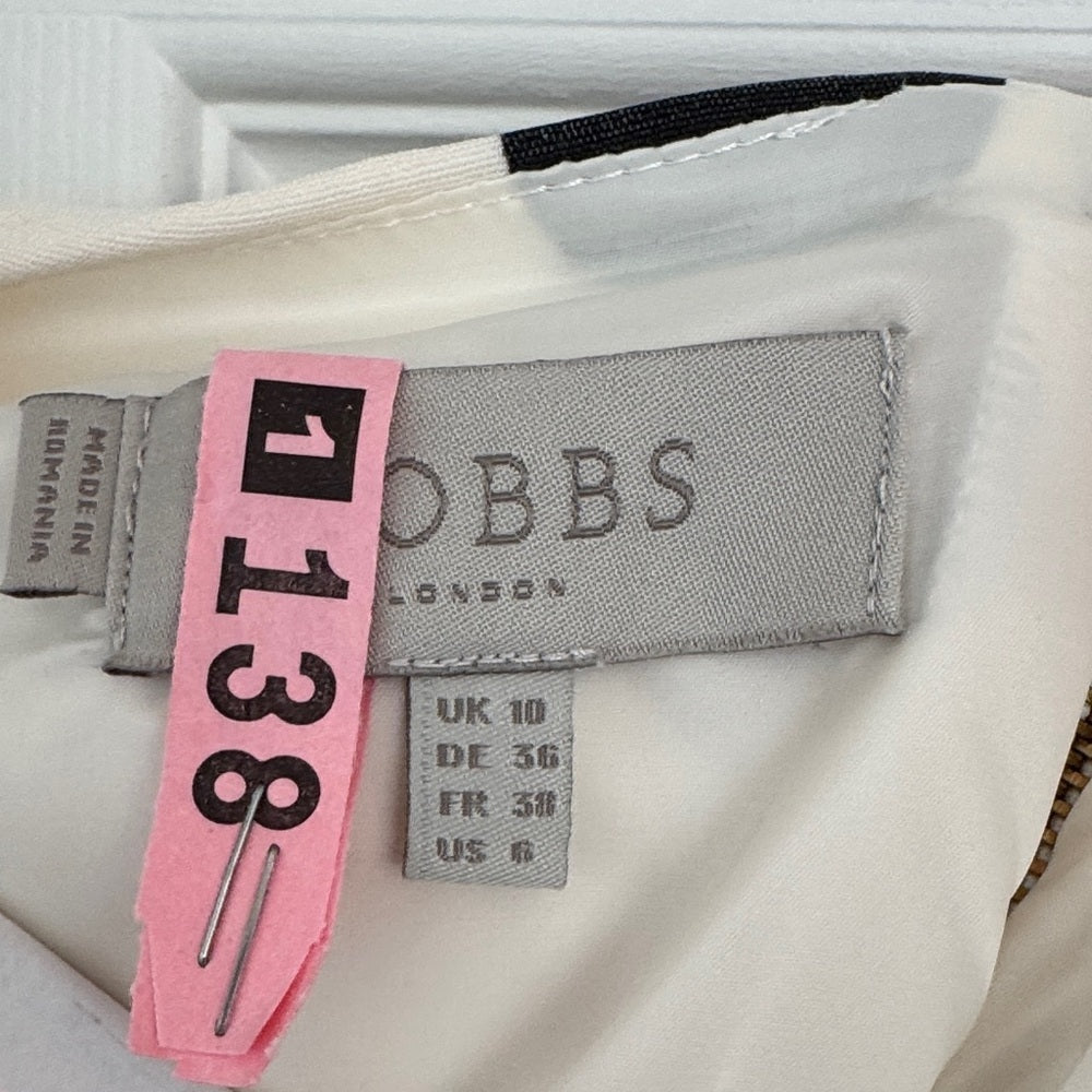 Hobbs London Polka Dot Midi Dress - Black and Cream