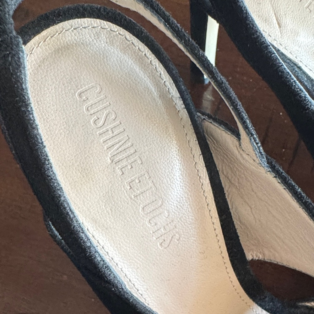 Cushnie et Ochs Black Cutout Slingback Heels - Sz 35