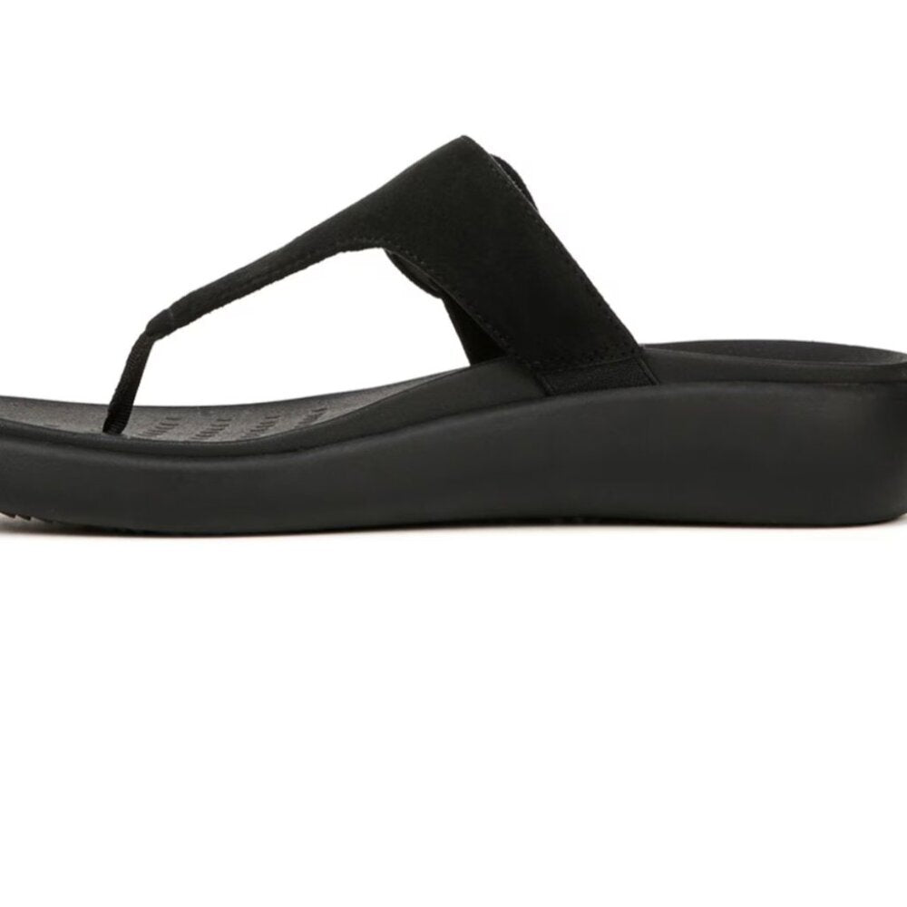 COMFORT!  Vionic Women's Activate RX Flip Flop Sandal Black Suede - Size 6