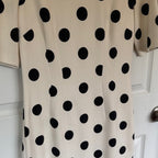 Hobbs London Polka Dot Midi Dress - Black and Cream