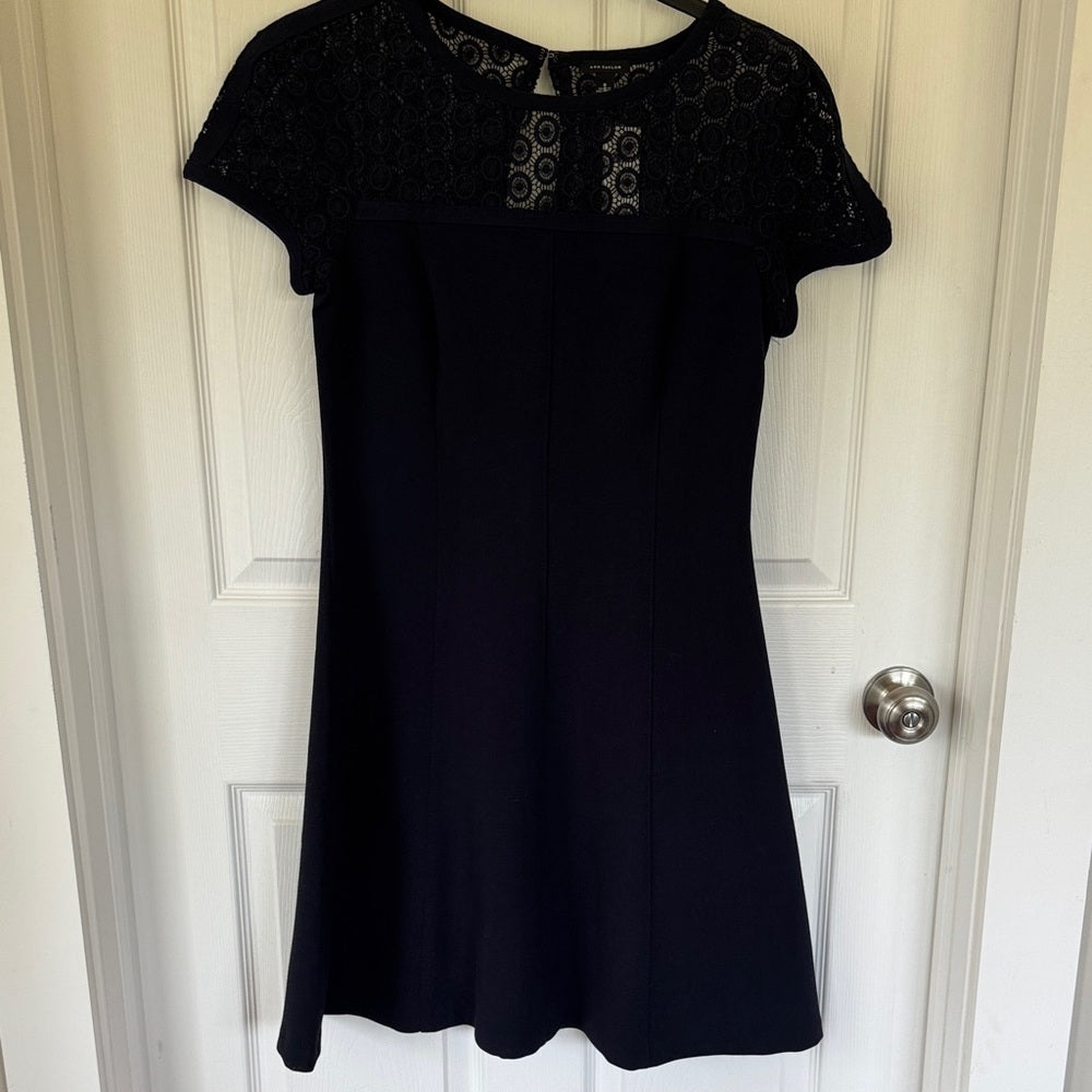 Ann Taylor Navy Lace Dress NWT Sz 6