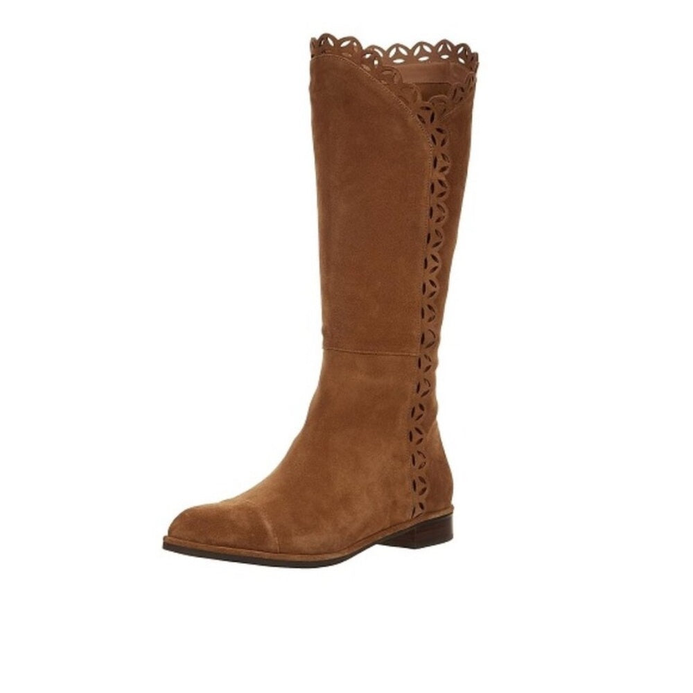 Via Spiga Cashew Inari Tan Low Heeled Boots - Sz 6