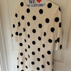 Hobbs London Polka Dot Midi Dress - Black and Cream