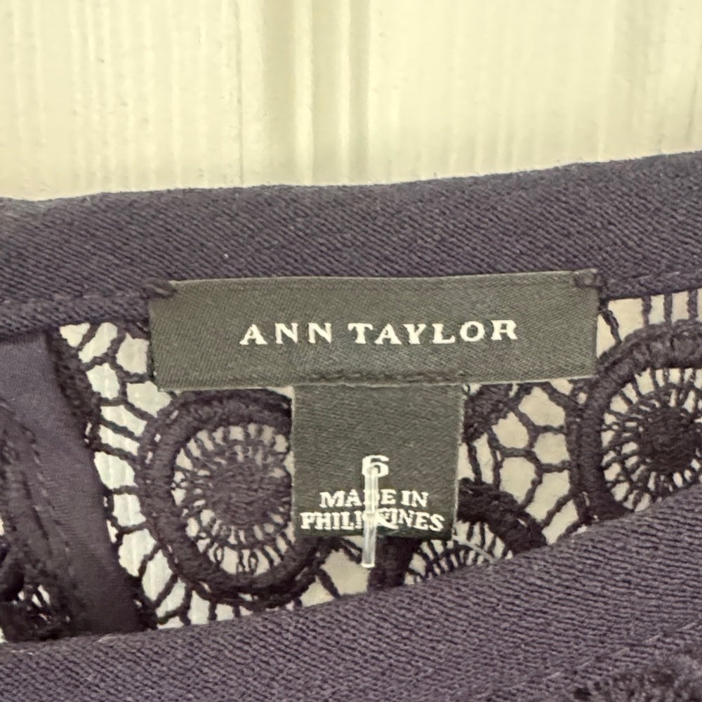 Ann Taylor Navy Lace Dress NWT Sz 6