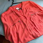 Clementine!  Fab Orange v-neck Chico's blouse