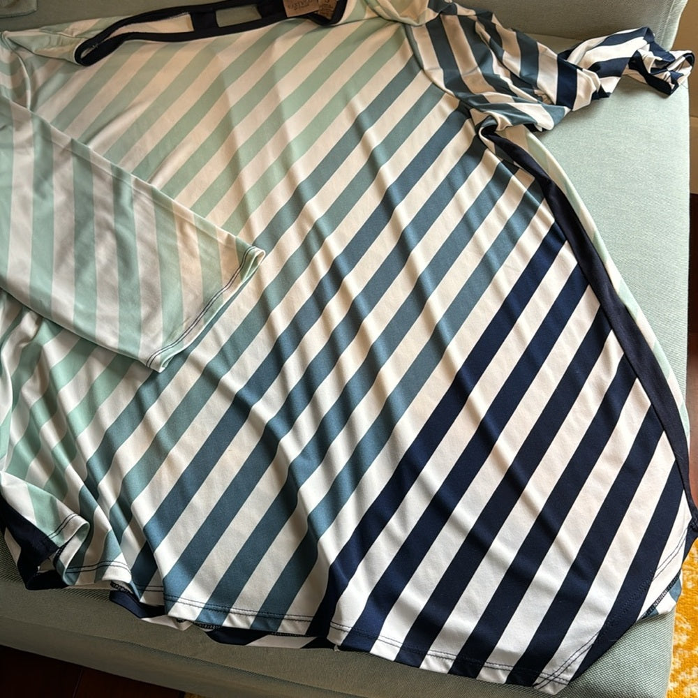 Color!  Asymmetrical top by Chico’s Easy Wear - Sz 3