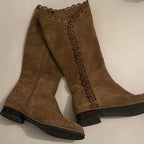 Via Spiga Cashew Inari Tan Low Heeled Boots - Sz 6