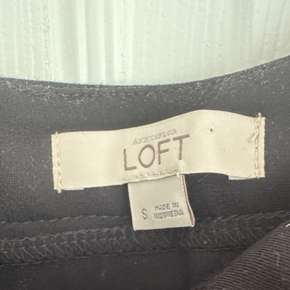 LOFT Black Floral Lace Skirt