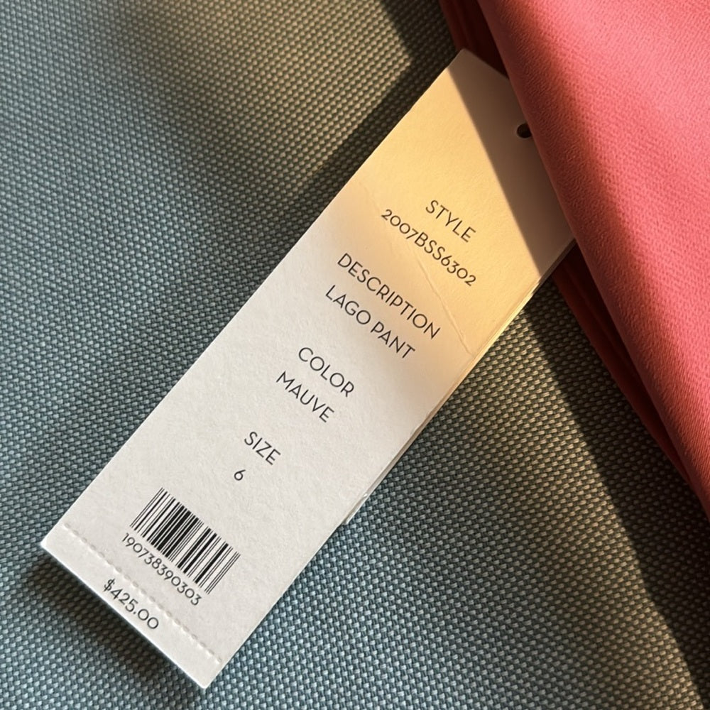 PINK!  Fabulous Veronica Beard Lago Pant in Mauve - Size 6