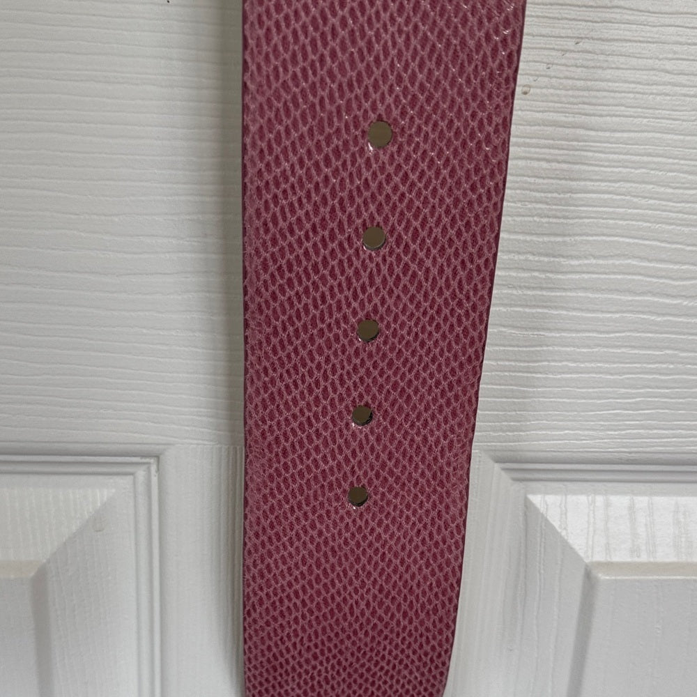 WHBM Pink Textured wide belt with Silver Buckle NWT