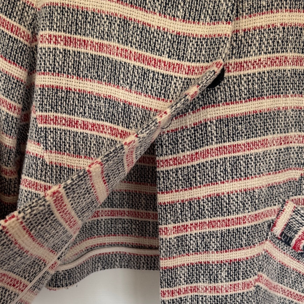 Zara Women's Summer Tweed Striped Jacket - M