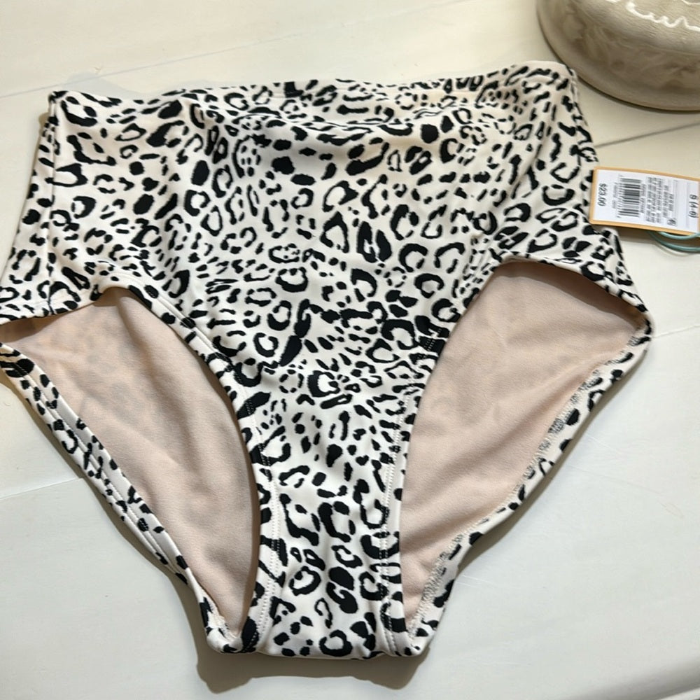 Swim!  NWT Kona Sol Leopard bottoms - Sz S