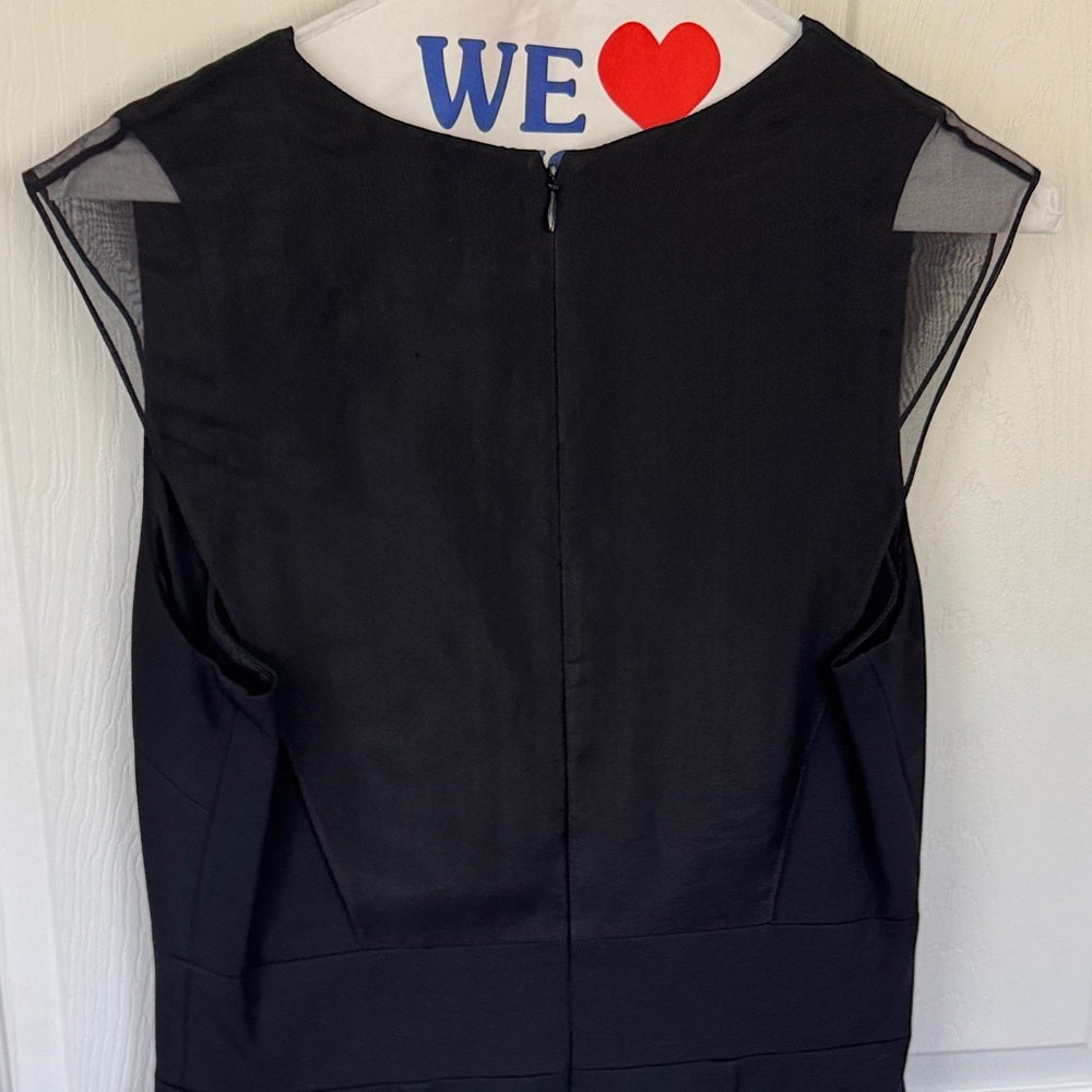 Elegant Black Sheer Overlay Cushnie et Ochs dress - Sz 8