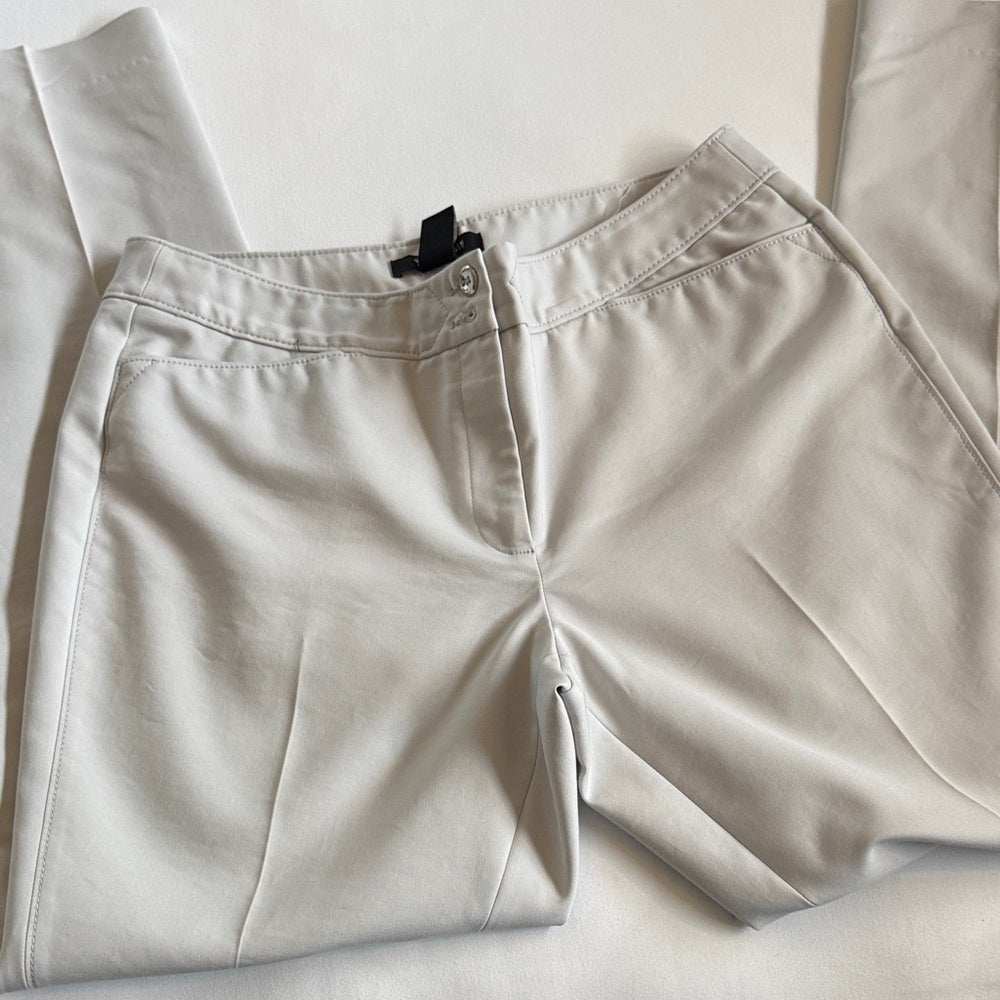 White House Black Market Light Gray Straight Leg Pants - Sz 10