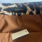 Purr!  Talbots faux wrap animal print pencil skirt - Sz 6