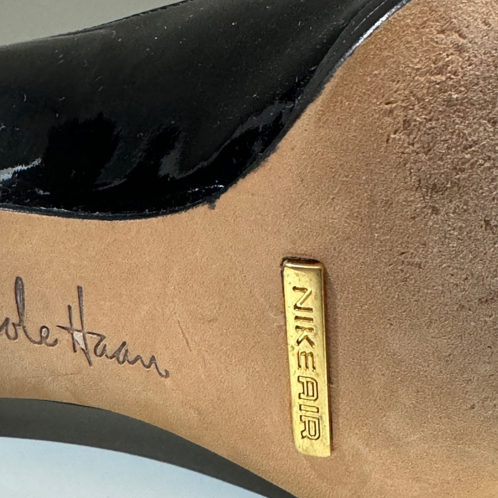 Class!  Cole Haan Black Patent Leather Heels - Sz 6 EUC