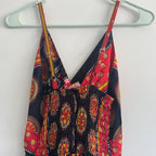 Color!  Boho Patchwork Summer Dress — Adjustable Straps - Size Small