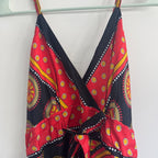 Color!  Boho Patchwork Summer Dress — Adjustable Straps - Size Small