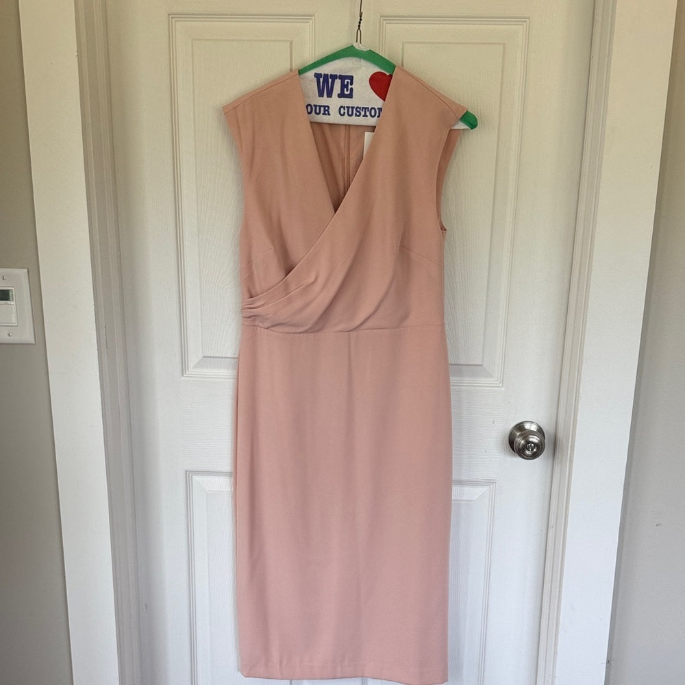 Elegant Pink Faux Wrap Dress by Ann Taylor NWT