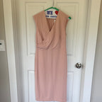 Elegant Pink Faux Wrap Dress by Ann Taylor NWT