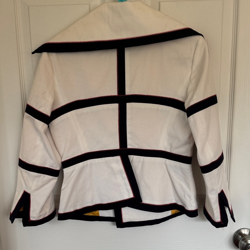 DSQUARED White and Black Women's Blazer