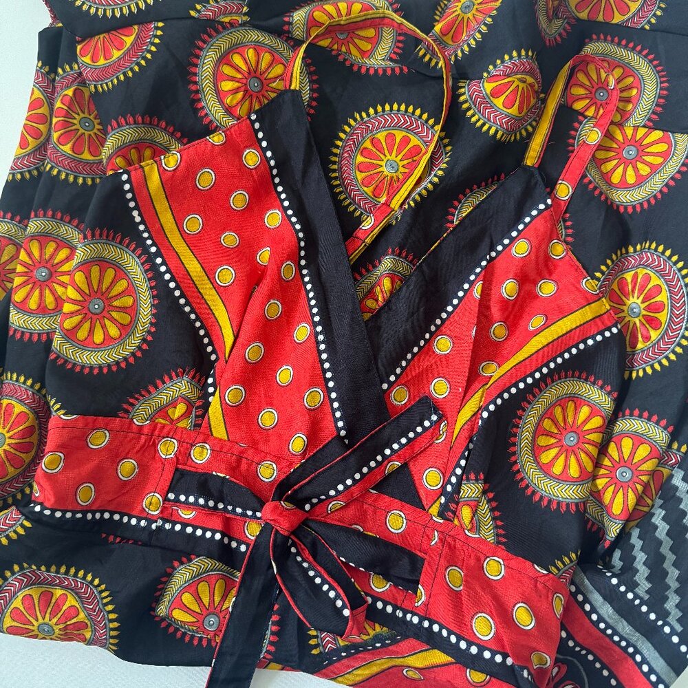 Color!  Boho Patchwork Summer Dress — Adjustable Straps - Size Small