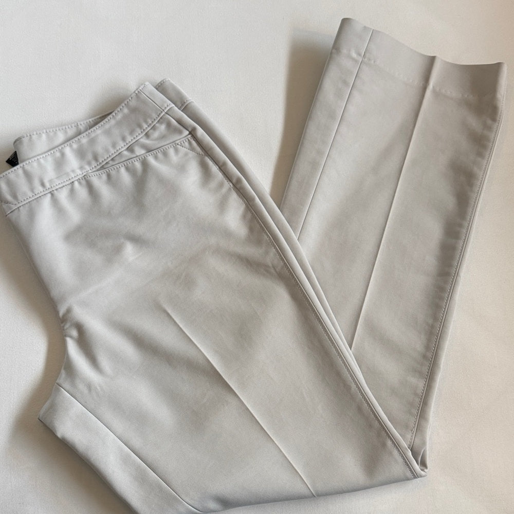 White House Black Market Light Gray Straight Leg Pants - Sz 10