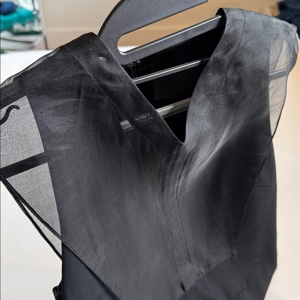 Elegant Black Sheer Overlay Cushnie et Ochs dress - Sz 8