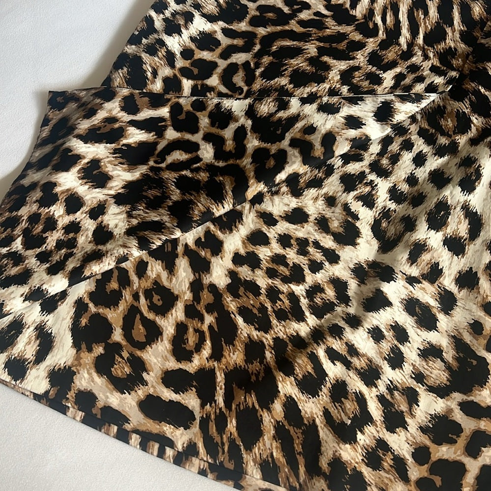 Purr!  Talbots faux wrap animal print pencil skirt - Sz 6
