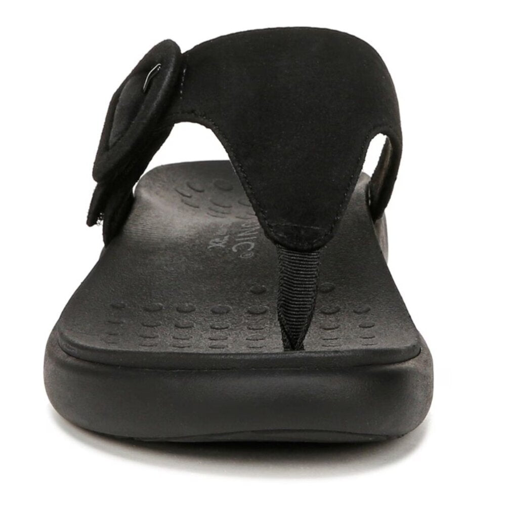 COMFORT!  Vionic Women's Activate RX Flip Flop Sandal Black Suede - Size 6