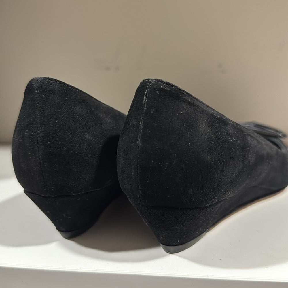 BALLET!  Butter Italian Black Women's Suede Shoes NWOT Sz 5.5