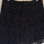 LOFT Black Floral Lace Skirt