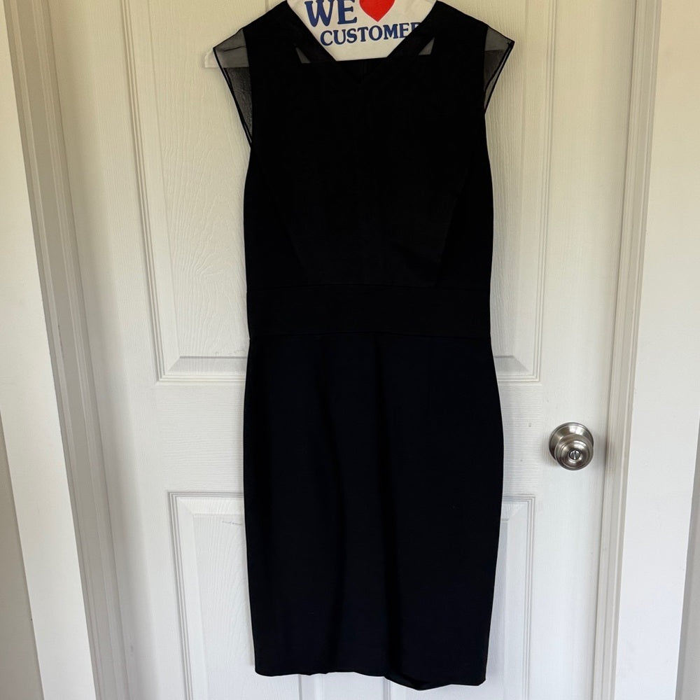 Elegant Black Sheer Overlay Cushnie et Ochs dress - Sz 8