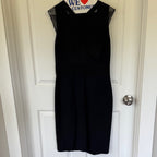 Elegant Black Sheer Overlay Cushnie et Ochs dress - Sz 8