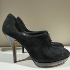 Suede!  Gorgeous Black Suede Via Spiga Heels - Sz 6
