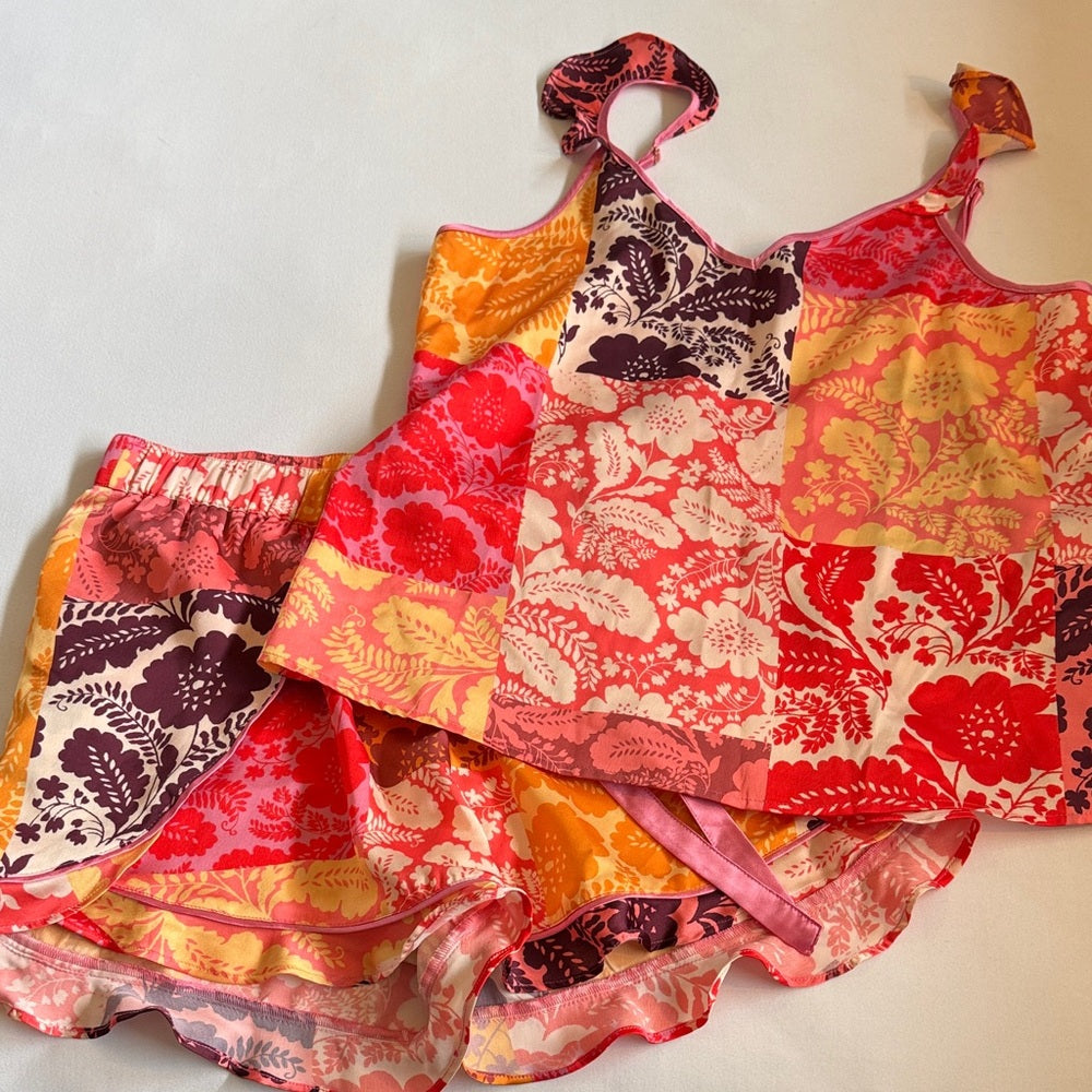 Ann Taylor Multicolor Floral Shorts Pajama Set Sz S